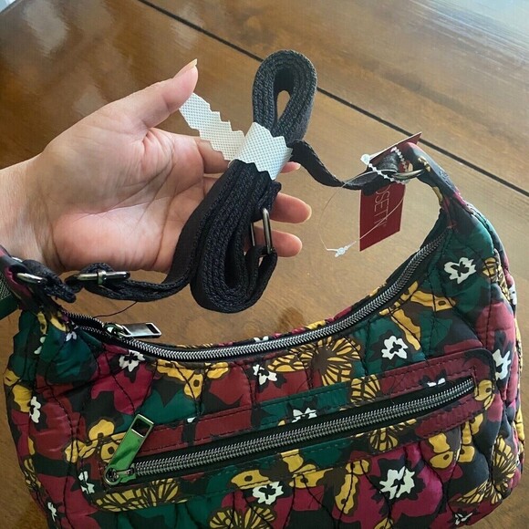 ROSETTI Floral Butterfly Shoulder Bag Lightweight with Strap Multicolor Zip New - Picture 10 of 16